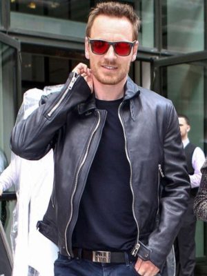 Â Michael Fassbender Frank Movie Black Leather Jacket