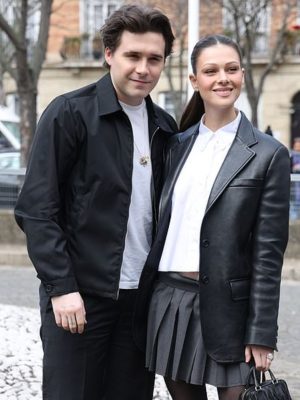 Nicola Peltz Black Leather Blazer