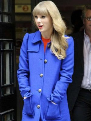 Taylor Swift Blue Wool Blend Coat