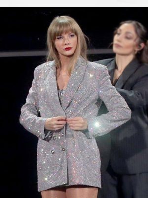 Taylor Swift Eras Tour 2023 Silver Sequin Blazer