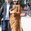 Dakota Johnson Suede Brown Long Coat
