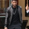 Usher Black Quilted Bomber Leather Jacket
