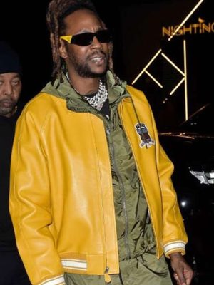 2 Chainz Black Mafia S02 Premiere Night Yellow Leather Jacket