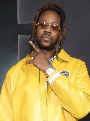 2 Chainz Black Mafia S02 Premiere Night Yellow Leather Jacket