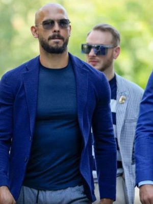 Andrew Tate Top G Blue Wool Blazer Jacket