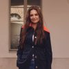 Katie Holmes Navy Blue Wool Jacket