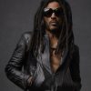 Lenny Kravitz Blue Electric Light Tour 2024 Black Leather Jacket