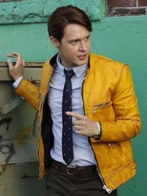 Dirk Gently Holistic Agency Detective Yellow Leather Jacket
