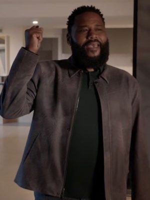 Anthony Anderson Black-Ish Brown Suede Leather Jacket