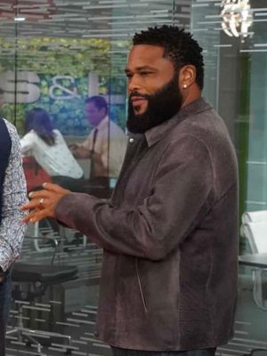Anthony Anderson Black-Ish Brown Suede Leather Jacket