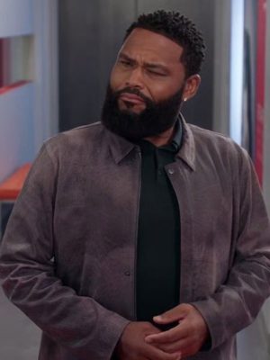 Anthony Anderson Black-Ish Brown Suede Leather Jacket