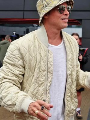 Brad Pitt F1 2025 Sonny Hayes Quilted Parachute Bomber Jacket