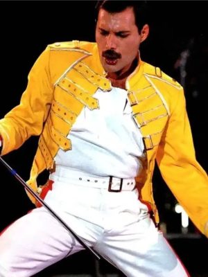 Freddie Mercury Yellow Faux Leather Jacket