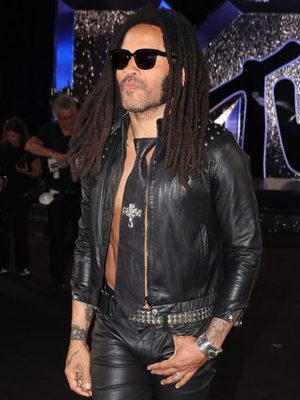 Lenny Kravitz MTV VMAs 2024 Black Leather Jacket