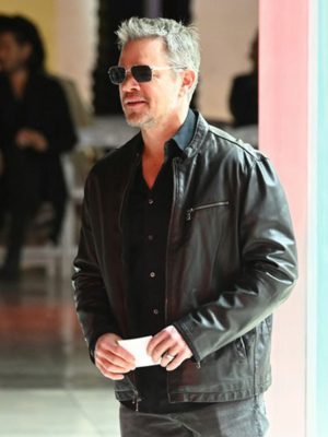 Matt Damon Black Leather Jacket