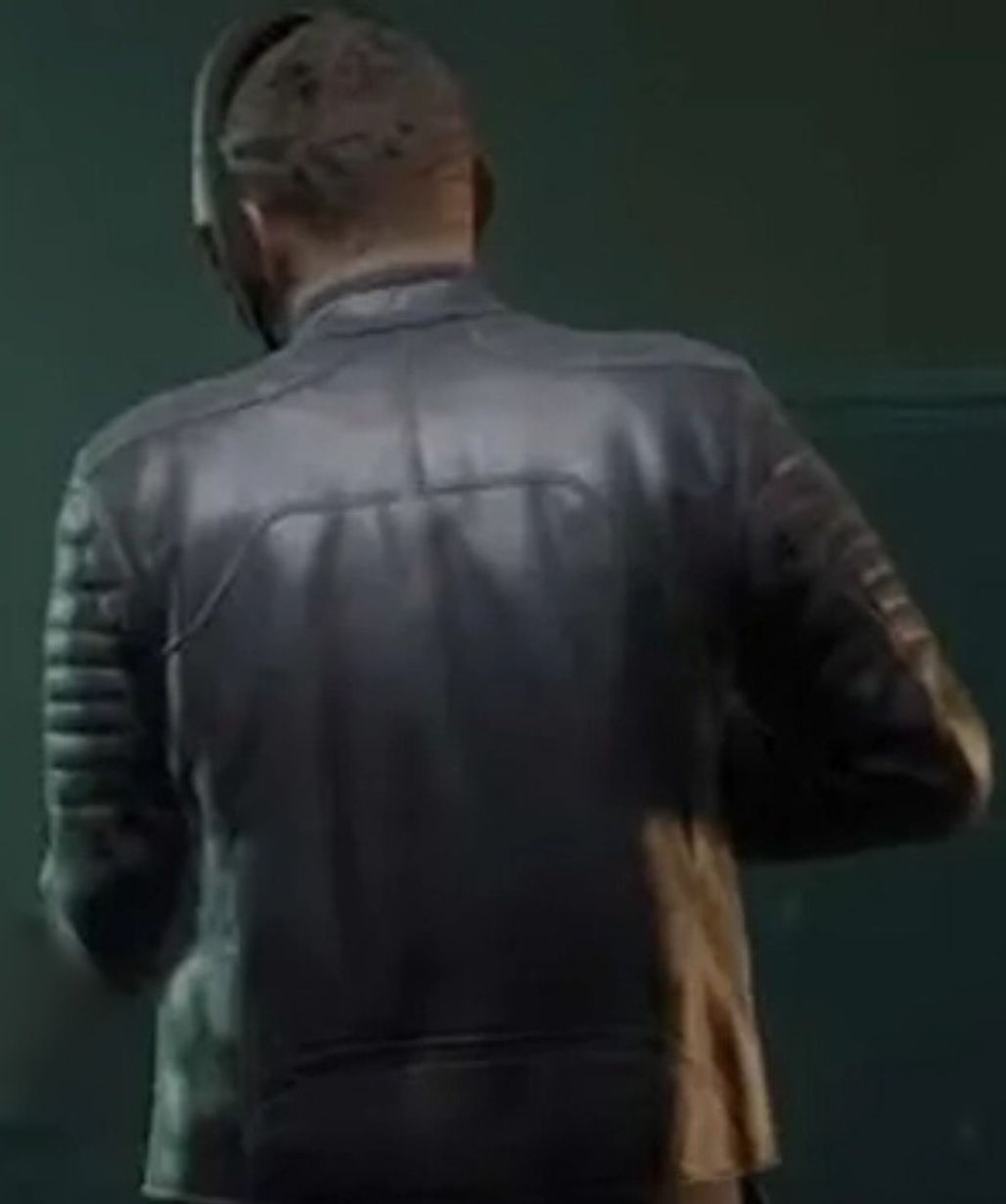 Video Game Payday 3 Wolf Cosplay Black Leather Costume Jacket