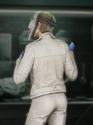 Video Game 2023 Pearl Payday 3 White Leather Jacket