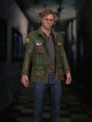 Silent Hill 2 James Sunderland Green Leather Waxed Jacket