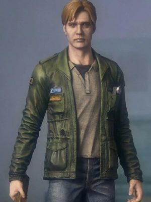 Silent Hill 2 James Sunderland Distressed Green Leather Jacket