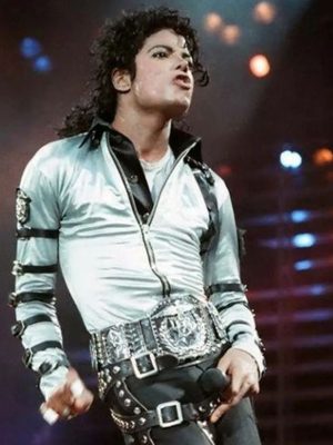 Â Singer Michael Jackson Bad World Tour Satin Jacket