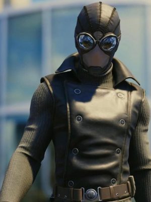 Spider-Man Noir Black Leather Costume Cosplay Vest