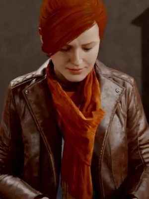 Video Game Spider-Man PS4 Mary Jane Watson Brown Leather Jacket