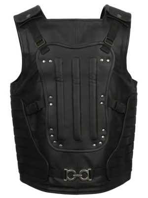 Spiderman Black Faux Leather Cosplay Costume Vest