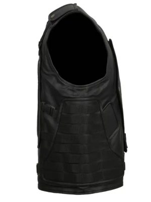 Spiderman Black Faux Leather Cosplay Costume Vest