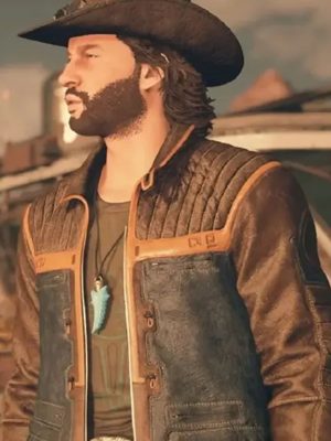 Starfield Sam Coe Brown And Black Leather Jacket