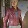 Video Game Starfield Sarah Morgan Maroon Quilted Leather Jacket