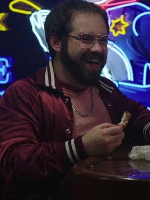 Young Rock SO2 Downtown Bruno Red Bomber Jacket