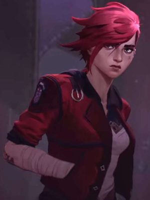 Arcane VI League Of Legends Red Leather Jacket