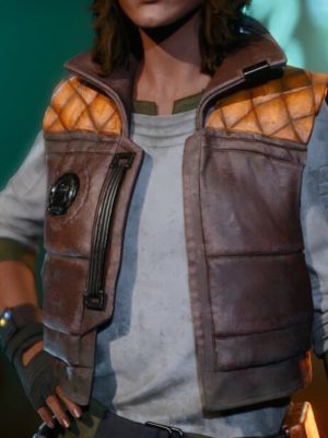 Star Wars Outlaws Kay Vess Light Brown Cholganna Suvivalist Leather Jacket