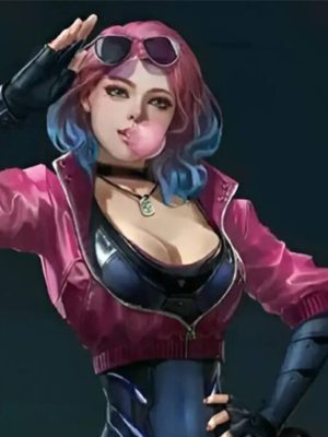 Cyberpunk 2077 Kira Madroxx Pink Leather Jacket