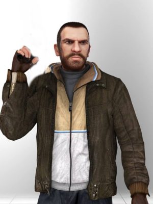 GTA 6 Nico Bellic Brown Leather Jacket