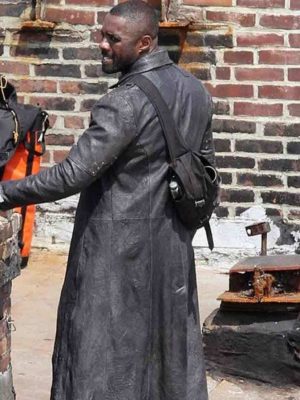 Idris Alba The Dark Tower Roland Deschain Black Leather Long Coat