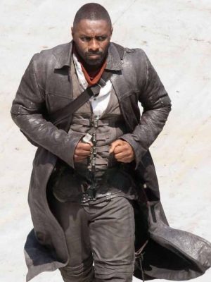 Idris Alba The Dark Tower Leather Long Coat