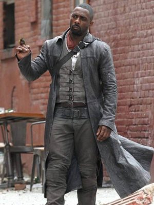 Idris Alba The Dark Tower Leather Long Coat
