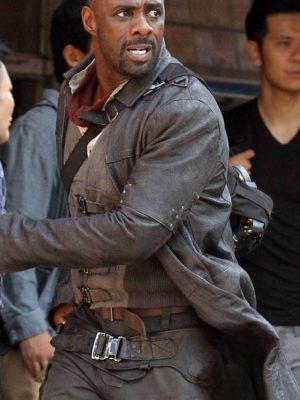 Idris Alba The Dark Tower Leather Long Coat