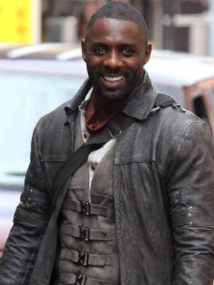 Idris Alba The Dark Tower Roland Deschain Black Leather Long Coat