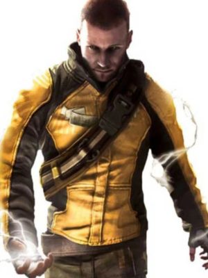 Infamous 2 Cole McGrath Yellow Leather Jacket