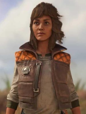 Kay Vess Star Wars Outlaws Light Brown Leather Jacket