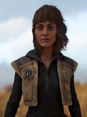 Star Wars Outlaws Kay Vess Nar Shaddaa Theif Grey Distressed Leather Vest