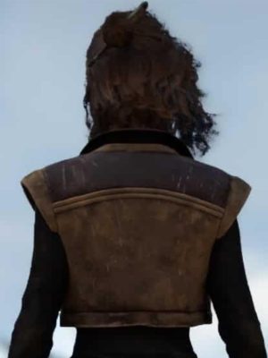 Kay Vess Star Wars Outlaws Nar Shaddaa Grey Leather Vest