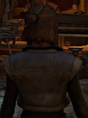 Kay Vess Star Wars Outlaws Nar Shaddaa Grey Leather Vest