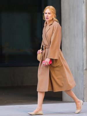 Nicole Kidman Babygirl Brown Wool Trench Coat