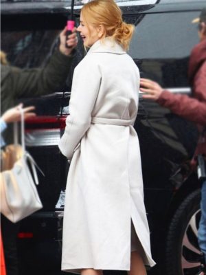 Nicole Kidman Babygirl 2024 Romy White Wool Trench Coat