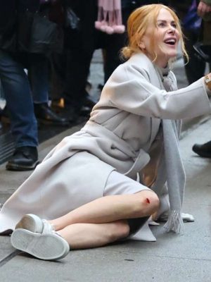 Nicole Kidman Babygirl 2024 Romy White Wool Trench Coat