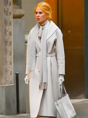 Nicole Kidman Babygirl 2024 Romy White Wool Trench Coat