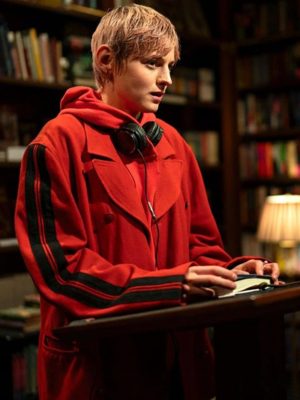 A Murder At The End Of The World Darby Hart Red Wool Coat